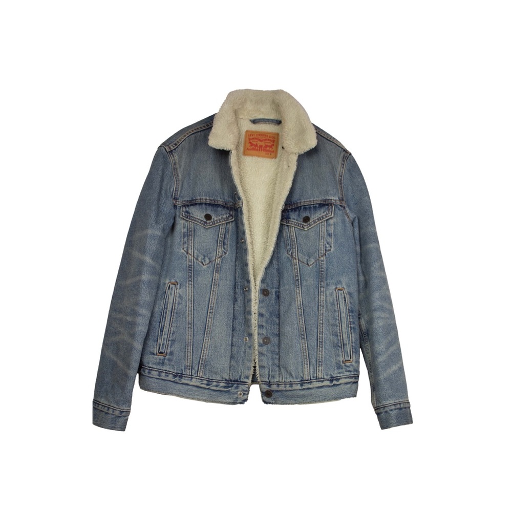 Blue Denim Levi Jacket with Sherpa Lining